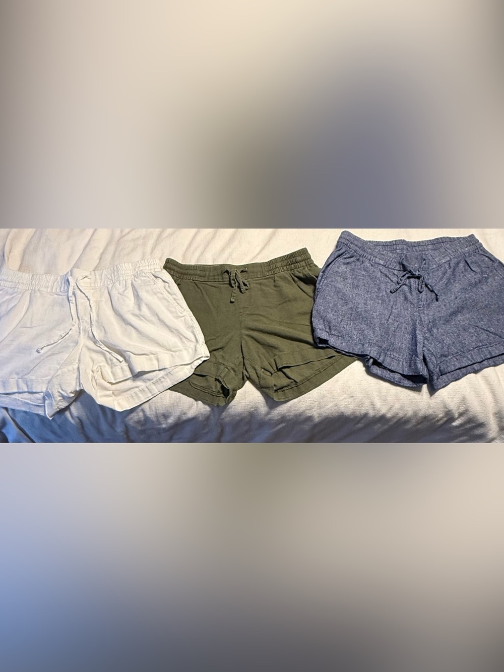 Old Navy Women's Lounge Shorts - White, Olive Green, Blue